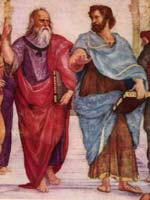 Платон и Аристотель. Фрагмент фрески Рафаэля Афинская школа