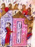 Варяги в Византии. Иллюстрация из хроники XI-XII вв.