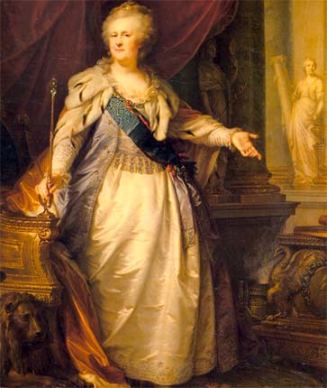 Екатерина II. Портрет работы Лампи старшего (1793)